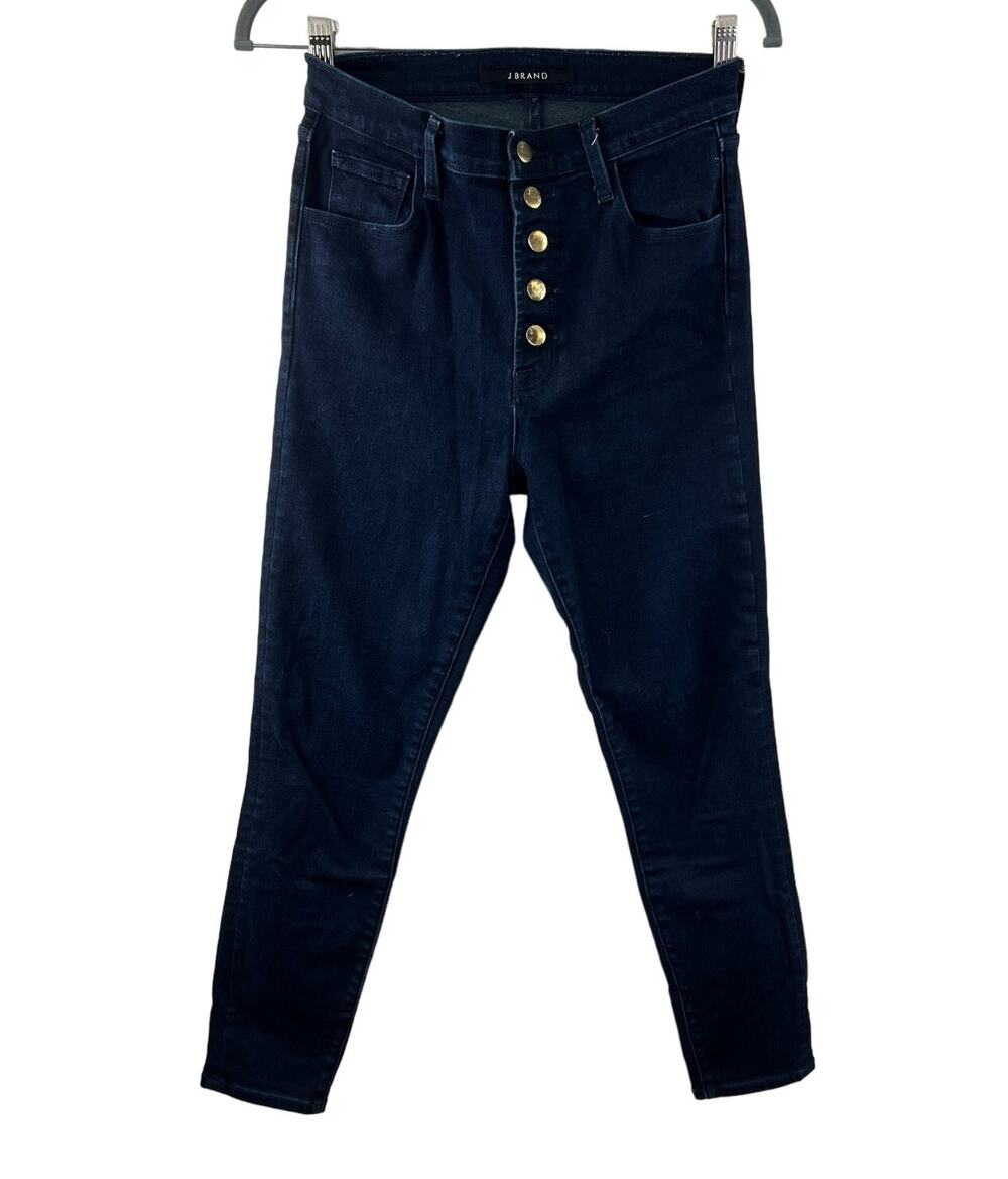 J Brand Lillie High Rise Crop Skinny Jeans Button Fly Dark Wash Stretch Size 27